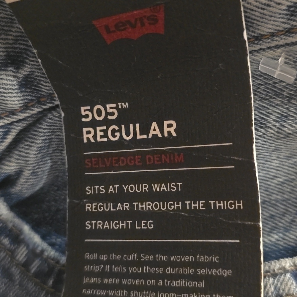 505™ Regular Fit Selvedge Men's Jeans,$128.00,All My Days Selvedge - Medium Wash - Picture 11 of 16